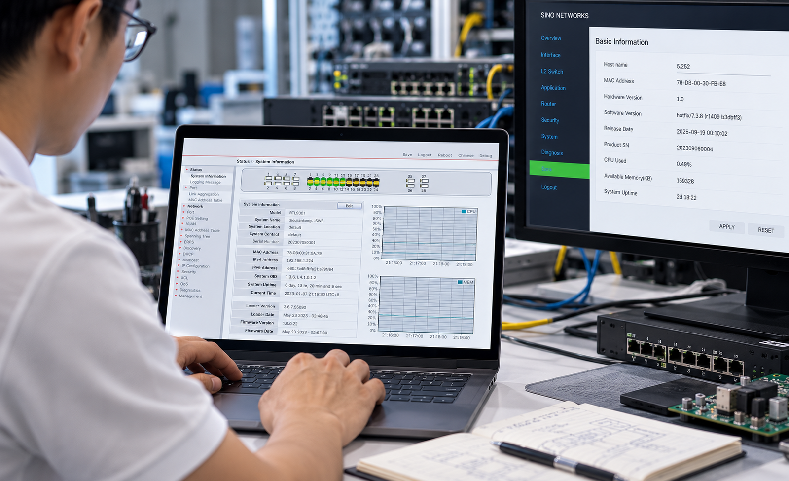 Sino Networks switch software adaptation